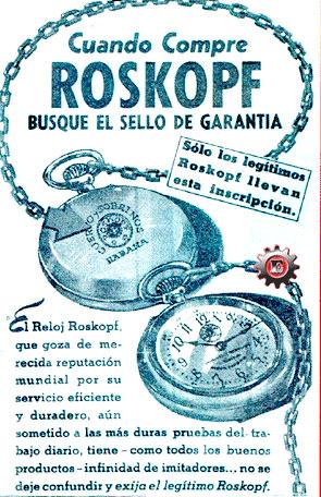 cartel Reloj de bolsillo Roskopf
